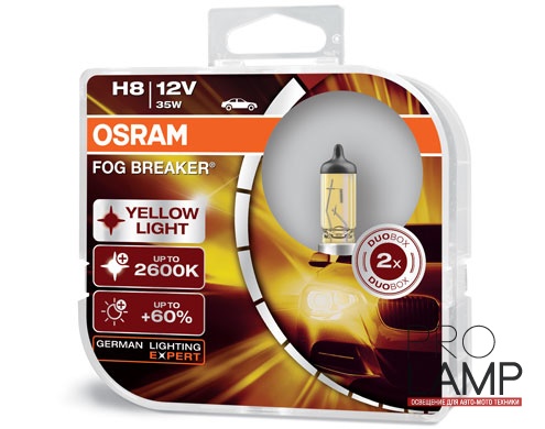 Галогеновые лампы Osram Fog Breaker H8 - 64212FBR-HCB