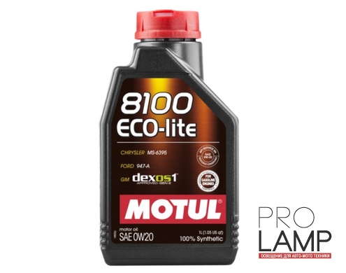 MOTUL 8100 Eco-lite 0W-20 - 1 л.