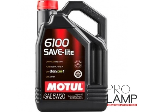 MOTUL 6100 Save-lite 5W-20 - 4 л.