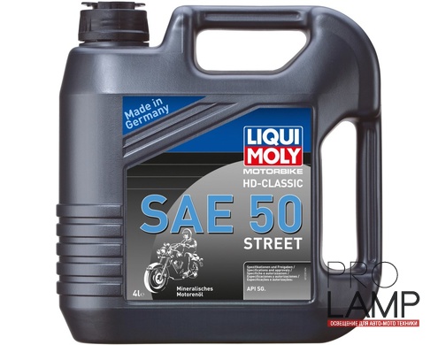 LIQUI MOLY Motorbike HD-Classic SAE 50 Street — Минеральное моторное масло для 4-тактных мотоциклов 4 л.