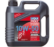 LIQUI MOLY Motorbike 4T Synth Street Race 10W-50 — Синтетическое моторное масло для 4-тактных мотоциклов 4 л.