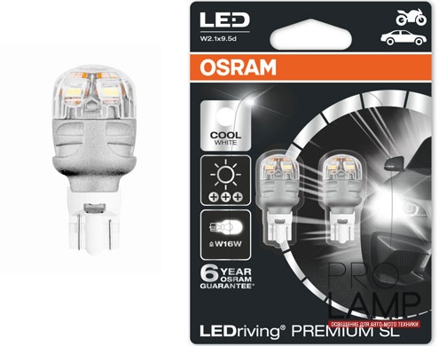 Светодиодные лампы Osram Premium Cool White W16W - 9213CW-02B